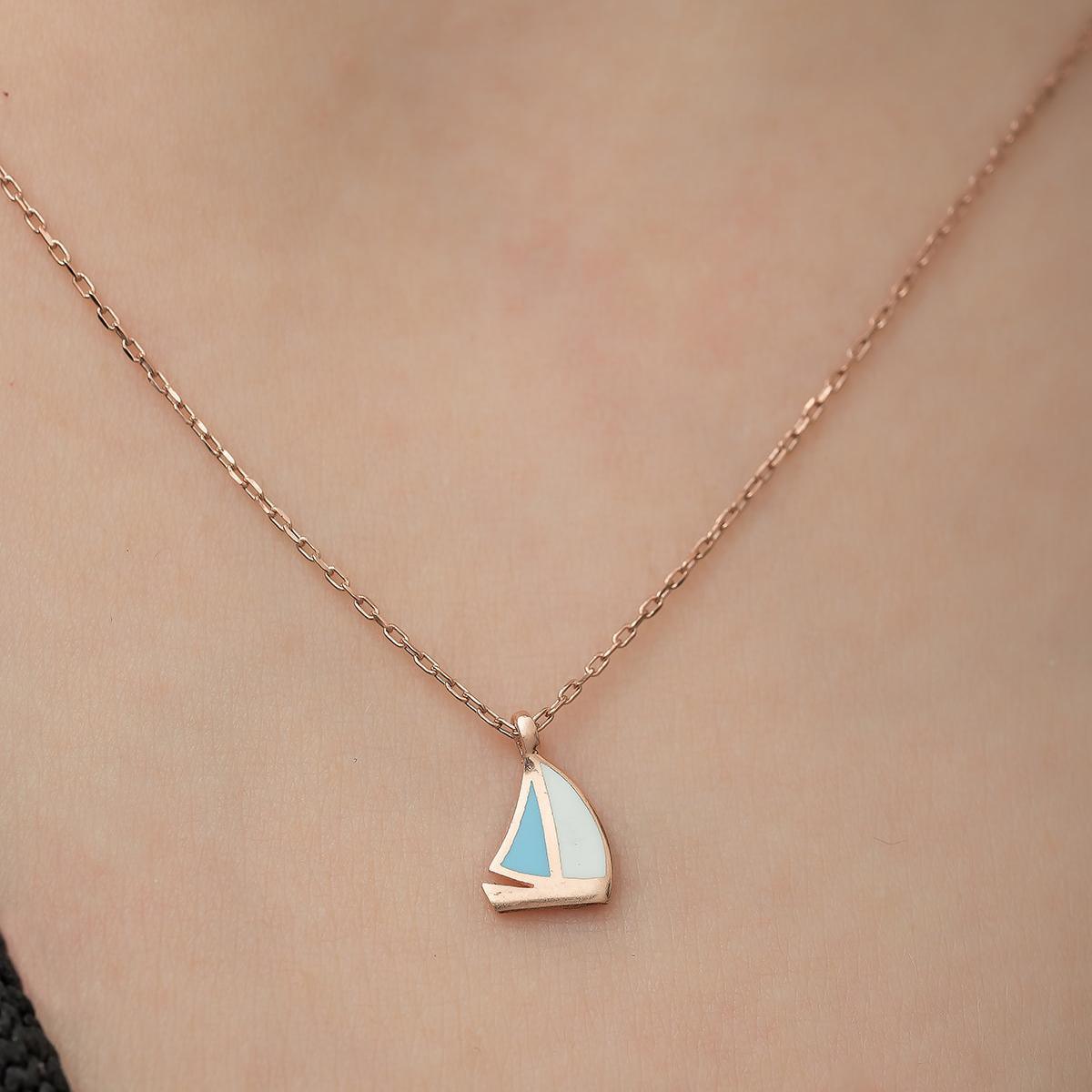 Sailboat Necklace • Tiny Sailboat Necklace • Gift For Girlfriend - Trending Silver Gifts